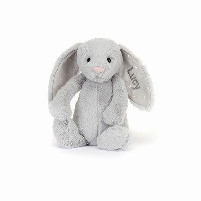 Jellycat Bashful Shimmer Bunny Medium USA | 01657TUNR